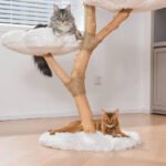 Michu Fluffy Blossom Real Wooden Cat Tree - Premium Quality & Stylish Cat Furniture - Extra Large - Image 3