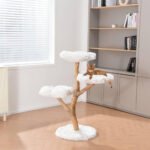 Michu Fluffy Blossom Real Wooden Cat Tree - Premium Quality & Stylish Cat Furniture - Extra Large - Image 2