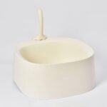 Michu Macaron High Edge Cream White Open Style Extra Large Cat Litter Box Designed by MEOOF XL - MichuPet