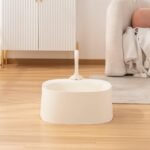 Michu Macaron High Edge Cream White Open Style Extra Large Cat Litter Box Designed by MEOOF XL - Image 4