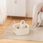 Michu Macaron High Edge Cream White Open Style Extra Large Cat Litter Box Designed by MEOOF XL - Image 10