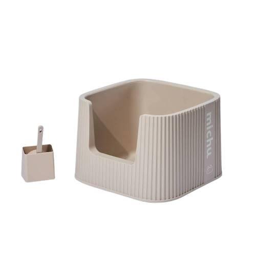 Michu XXL Coral, BoBa & Sage Deluxe Cat Litter Box - Spacious Design - MichuPet