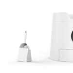 Michu XL Castle 2-in-1 Semi- Closed Cat Litter Box with Scratch Basin & Scoop Included, White - Image 14