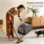 Oversized Fully Enclosed Stainless Steel Cat Litter Box with Handle & Anti-Splash Design - Image 3