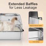 High-Sided Stainless Steel Cat Litter Box – Non-Stick Metal Tray for Large Cats - Image 3