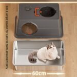 Side-Opening Fully Enclosed Foldable Cat Litter Box with Anti-Splash Design - Image 3