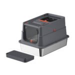 Oversized Fully Enclosed Stainless Steel Cat Litter Box with Handle & Anti-Splash Design