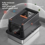 Oversized Fully Enclosed Stainless Steel Cat Litter Box with Handle & Anti-Splash Design - Image 5